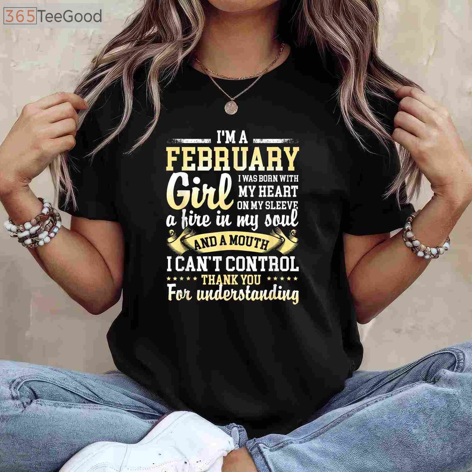 I Am a February Girl Born in February Birthday T-Shirt, Cute February Birthday Gift Shirt