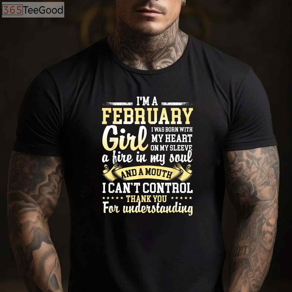 I Am a February Girl Born in February Birthday T-Shirt, Cute February Birthday Gift Shirt