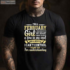 I Am a February Girl Born in February Birthday T-Shirt, Cute February Birthday Gift Shirt