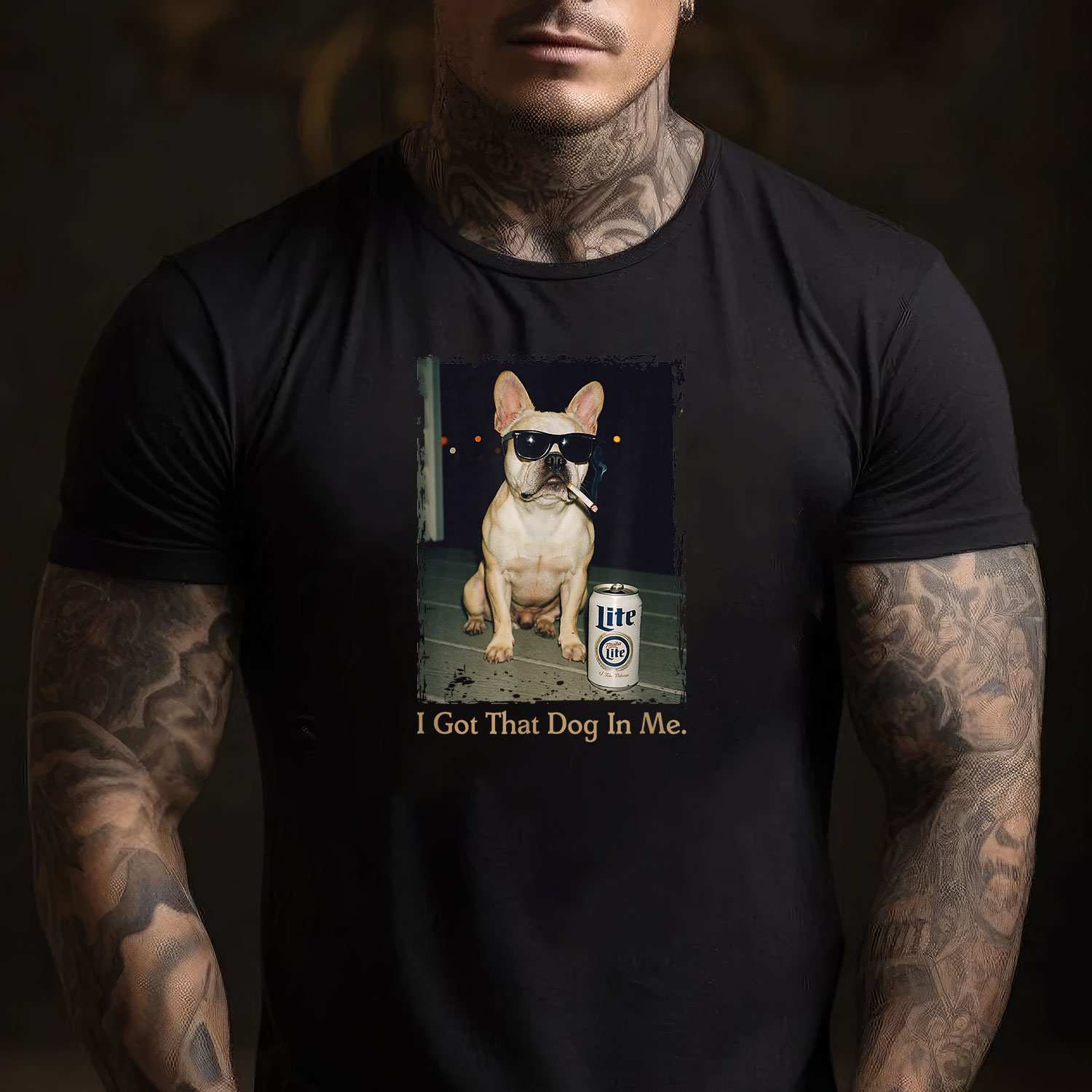 I Got That Dog in Me Funny French Bulldog Meme Tee T-Shirt for Adults Unisex