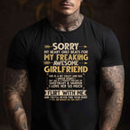 I Love My Freaking Awesome Girlfriend She’s a Bit Crazy Funny T-Shirt Tee Boyfriend Gift