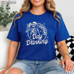 I Support Day Drinking Skeleton T-Shirt - Funny Beer Lover Party Tee