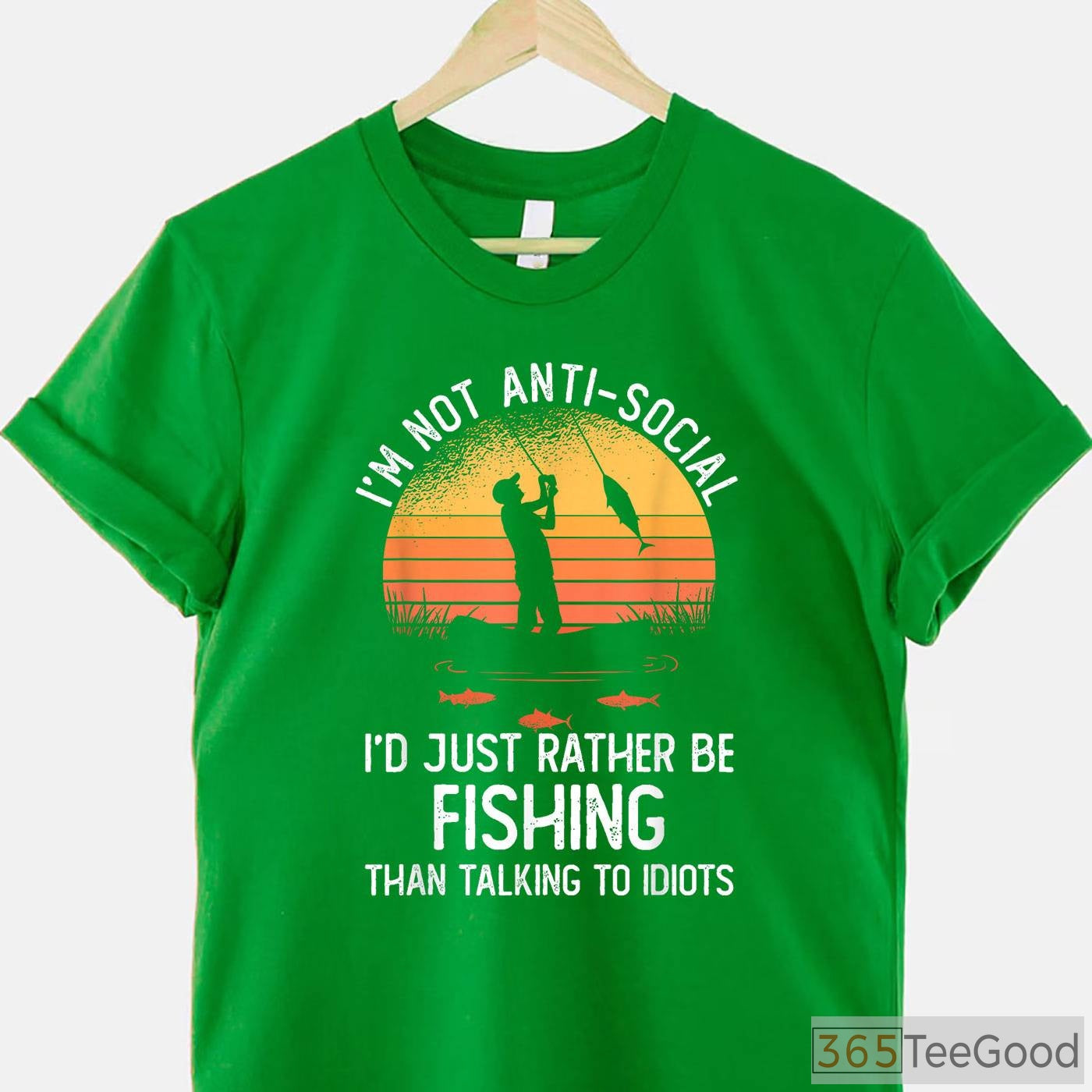 I'd Rather Be Fishing Retro Graphic Tee, Unique Gift for Bass Fishing Hobbyists