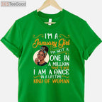 I'm A January Girl Black Women Capricorn Birthday T-Shirt