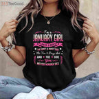 I'm a January Girl I Have 3 Sides January Birthday Long Sleeve T-Shirt