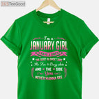 I'm a January Girl I Have 3 Sides January Birthday Long Sleeve T-Shirt