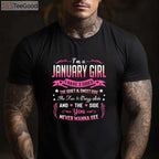 I'm a January Girl I Have 3 Sides January Birthday Long Sleeve T-Shirt