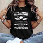 I'm a Lucky Granddaughter I Have a Grandpa T-Shirt Tee Funny Grandpa and Granddaughter Family Gift
