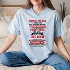 I'm a Spoiled Granddaughter of a Crazy Papa T-Shirt Tee Funny Grandpa Family Gift Shirt