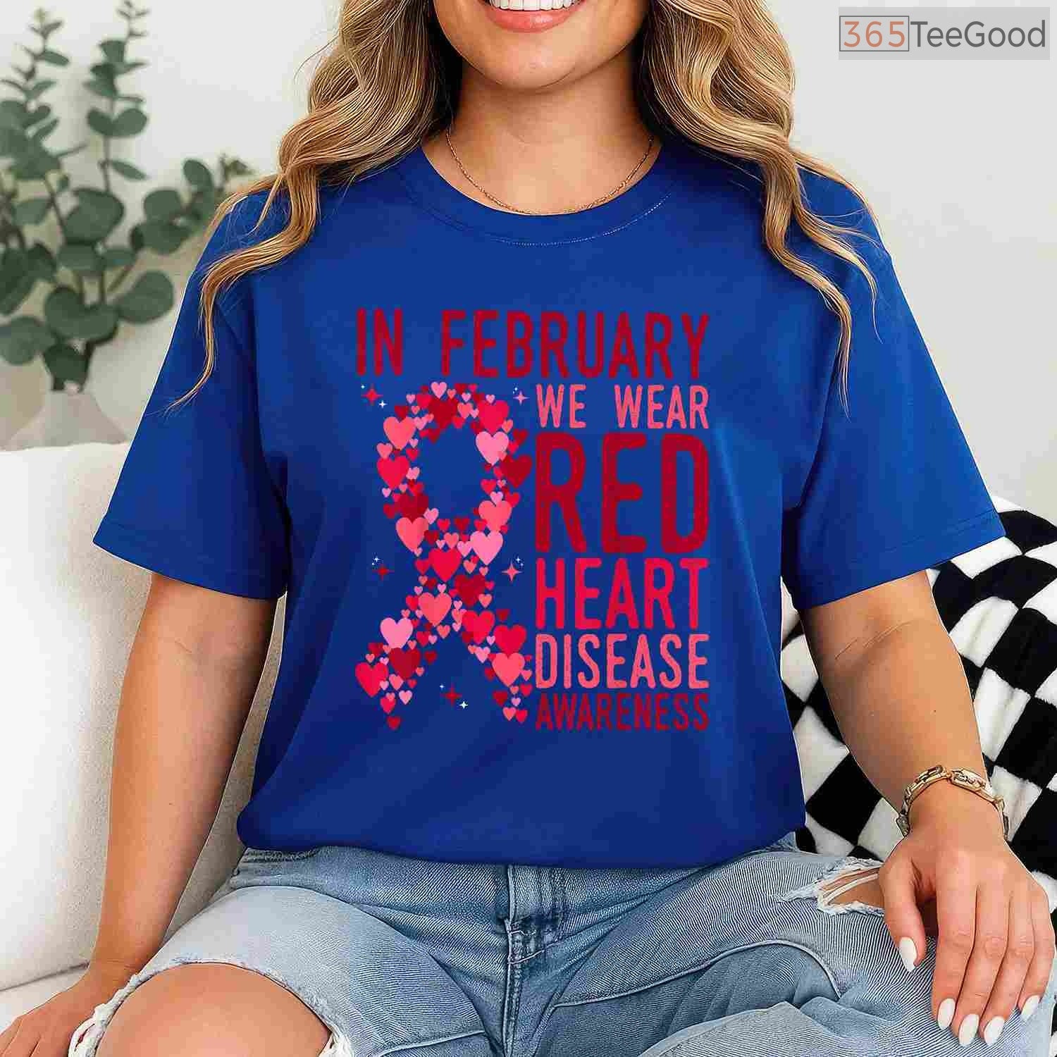 In February We Wear Red Month Shirt – Heart Disease Awareness Tee