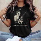 Just One More Cast Skeleton Fishing Shirt - Gritty Bass Angler Graphic Tee