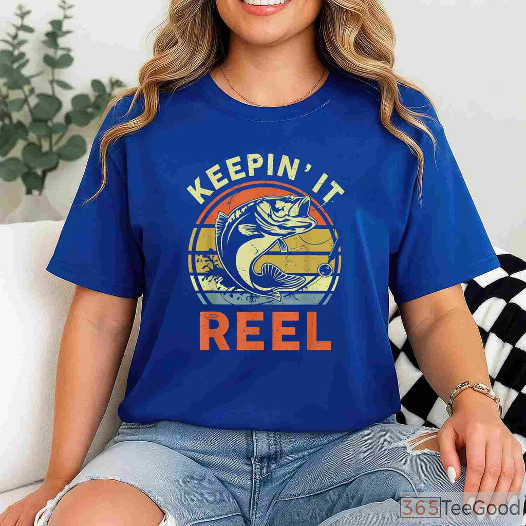 Keeping It Reel Bass Fishing Shirt, Cool Papa Fishing Gift for Dads