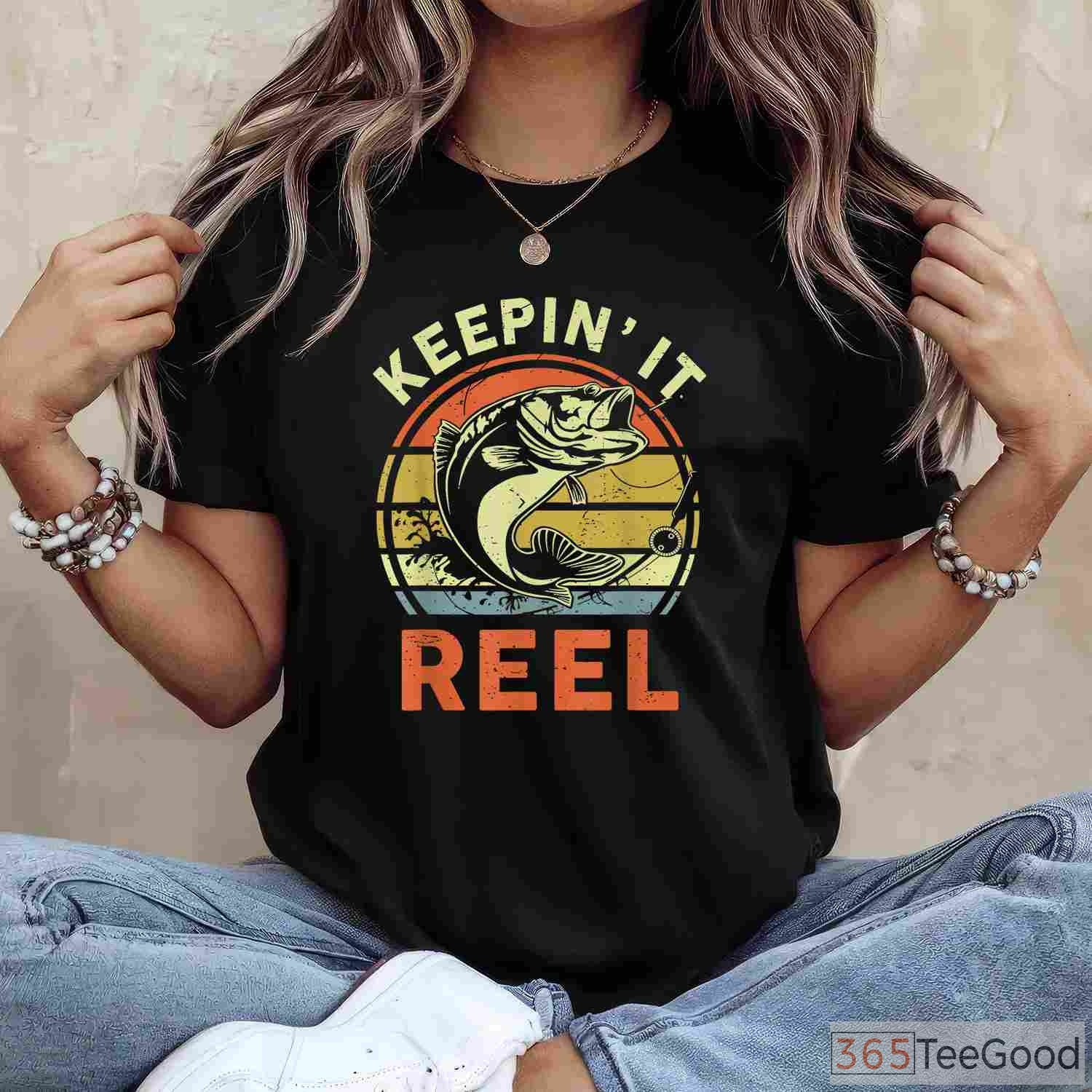 Keeping It Reel Bass Fishing Shirt, Cool Papa Fishing Gift for Dads