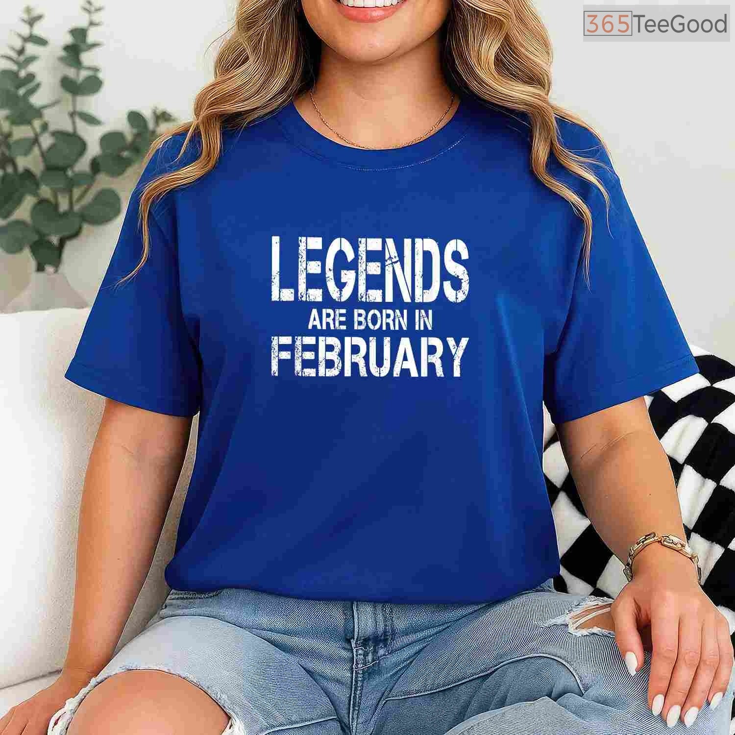 Legends Are Born In February Shirt – Distressed Vintage Birthday Gift