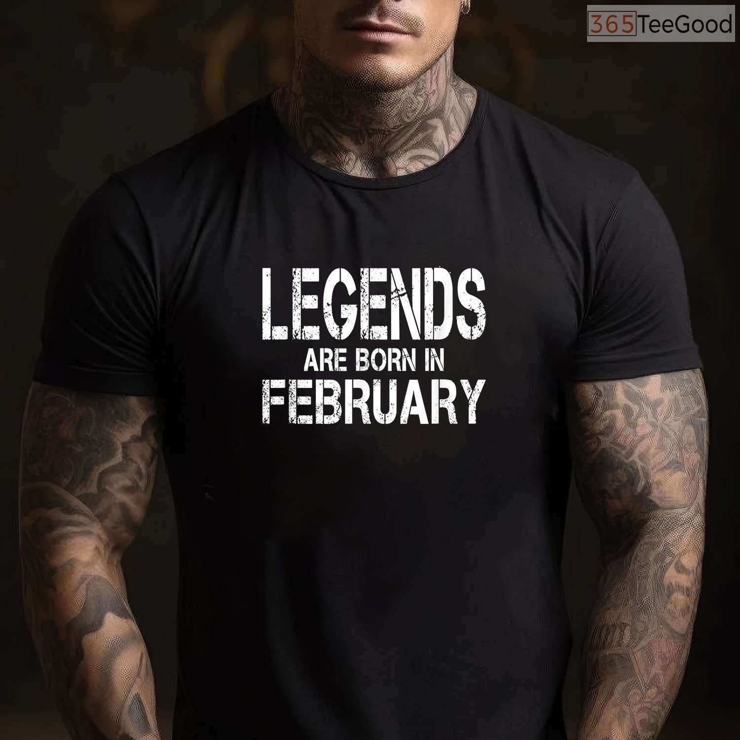 Legends Are Born In February Shirt – Distressed Vintage Birthday Gift