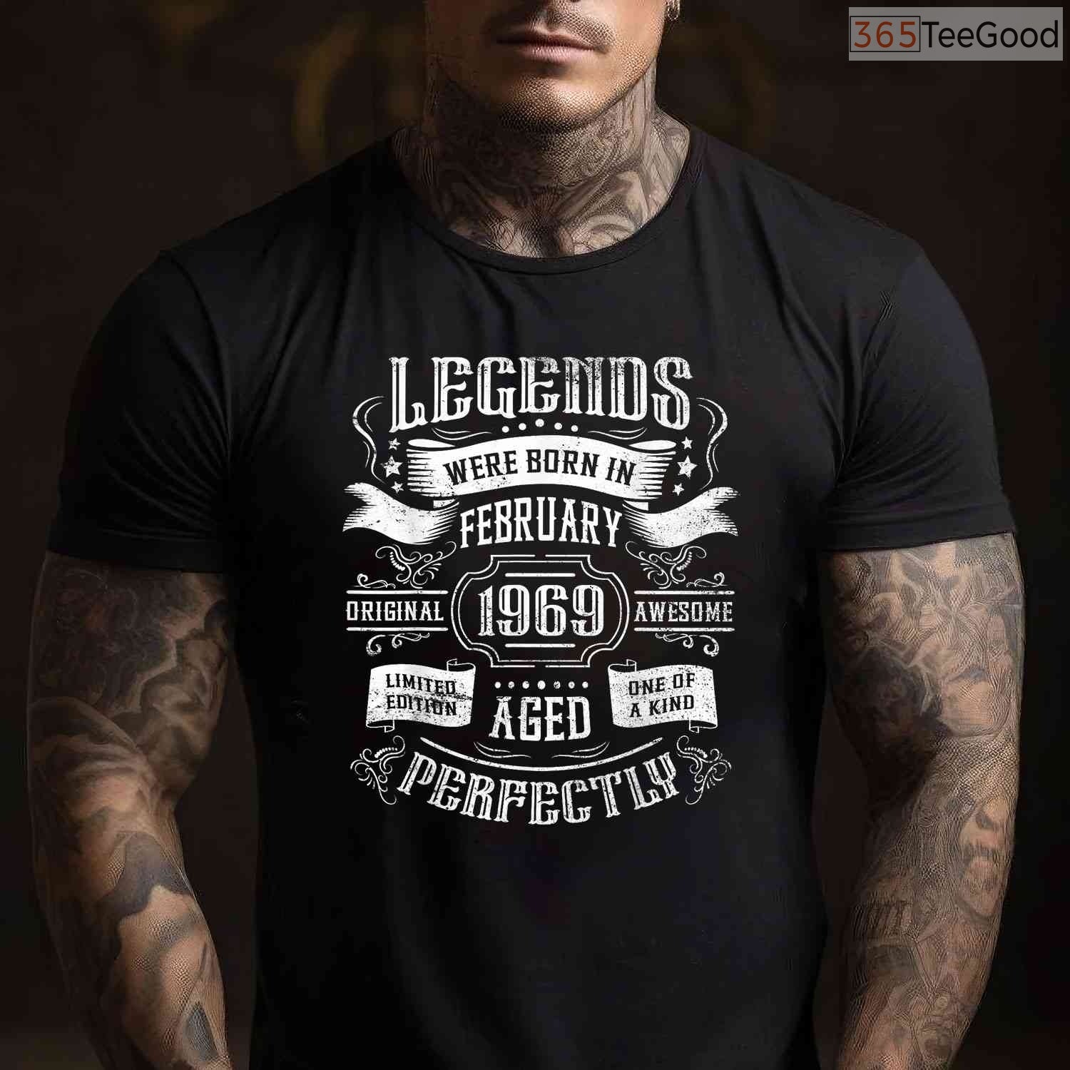 Legends Were Born In February 1969 Shirt – Vintage Birthday Gift Tee