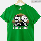 Like A Boss Presidents Day T-Shirt Funny Washington Lincoln Sunglasses Shirt for Men Women