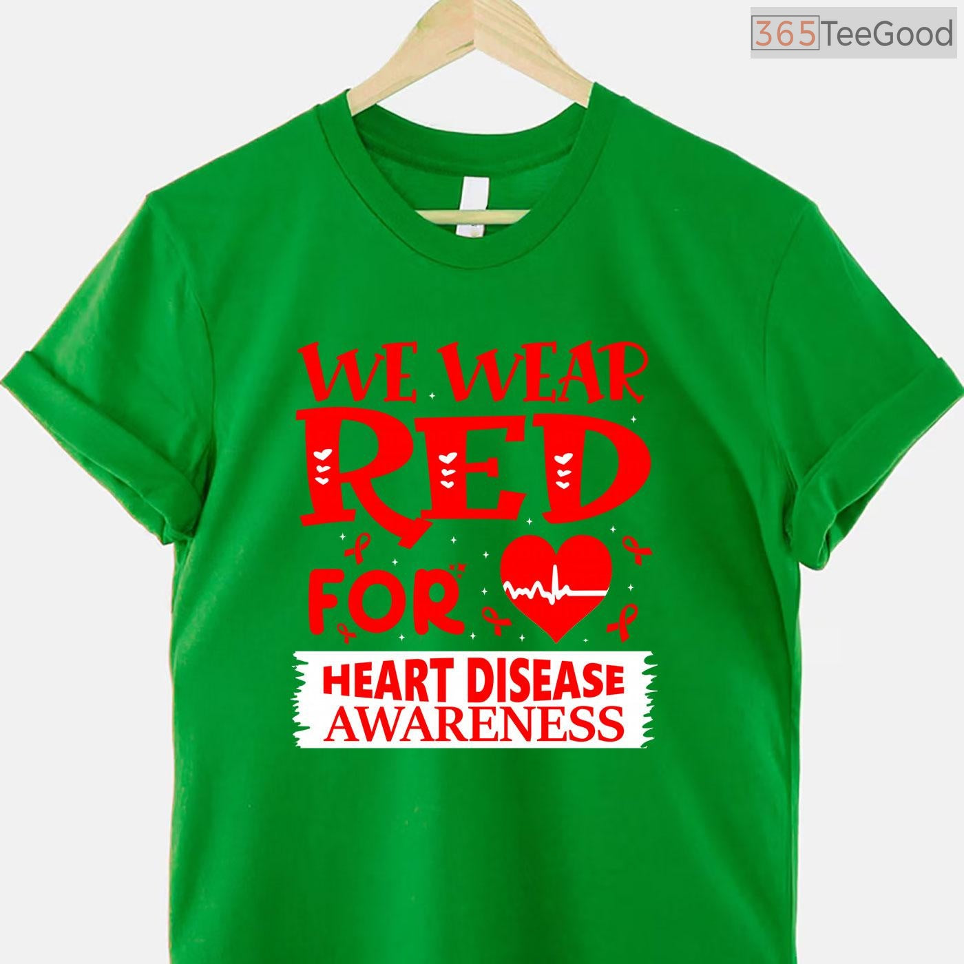 Long Sleeve Go Red Shirt – US Heart Health Month Awareness T-Shirt
