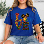 Love Black History Month T-Shirt for Strong African Toddler Girls Melanin Princess Shirt