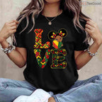 Love Black History Month T-Shirt for Strong African Toddler Girls Melanin Princess Shirt