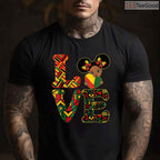 Love Black History Month T-Shirt for Strong African Toddler Girls Melanin Princess Shirt