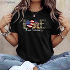 Love Our Veterans Proud Military T-Shirt - Patriotic American Flag Apparel