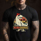 Mamasaurus T-Rex Dinosaur Funny Mom Mommy T-Shirt Tee for Women Unisex Adults