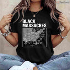 Map of American Black Massacres History T-Shirt Educational Awareness Black History Month Shirt