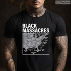 Map of American Black Massacres History T-Shirt Educational Awareness Black History Month Shirt