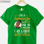 Melanin September Girl Black Woman Virgo Libra Birthday T-Shirt Gift Idea