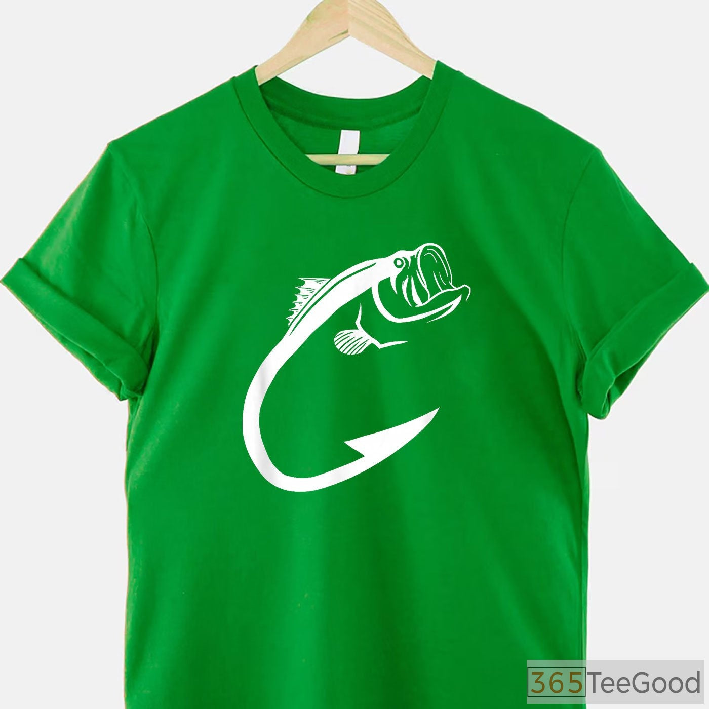 Minimalist Fish Hook Graphic Tee - Modern Aesthetic Fishing Lover Gift