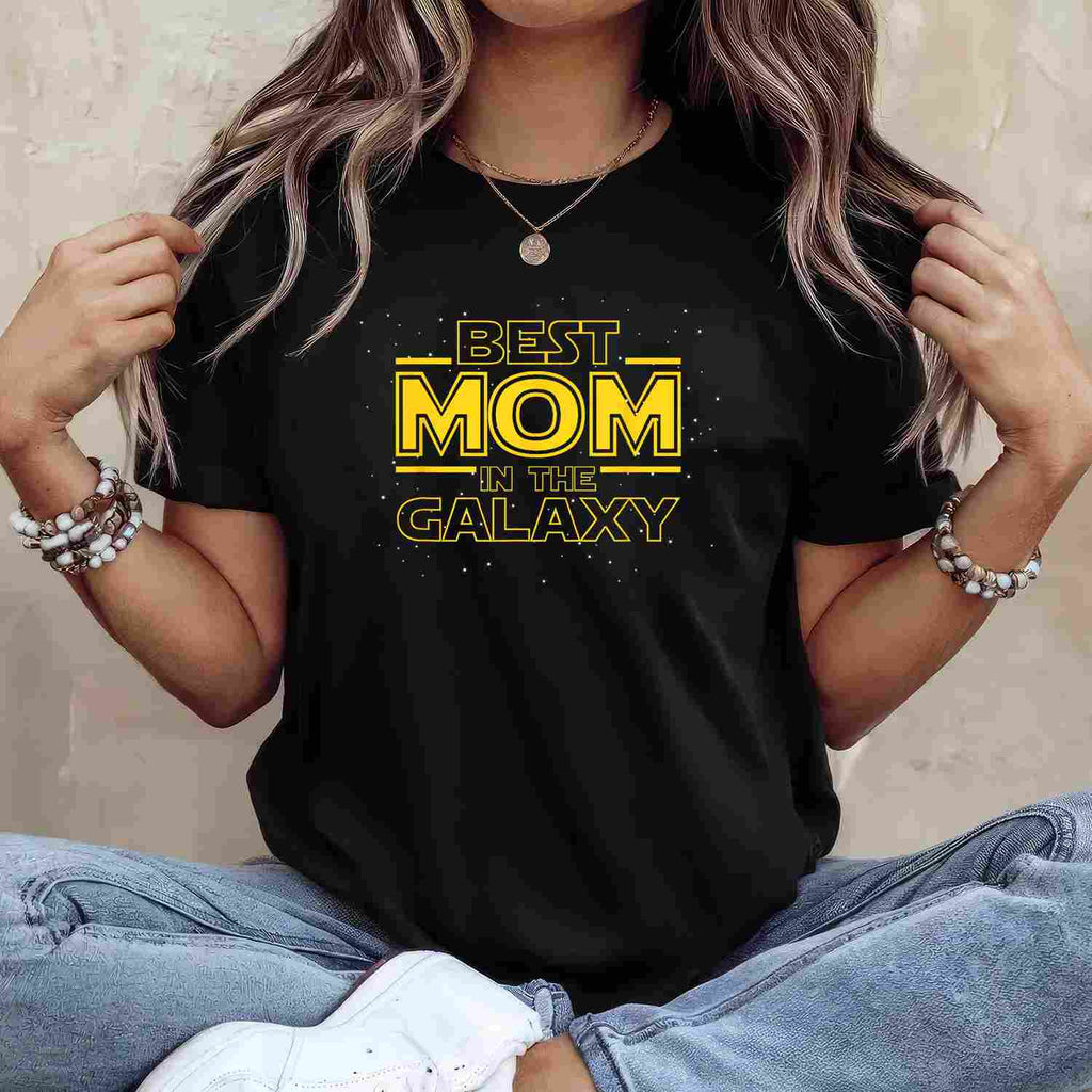 Mom Shirt Gift for New Mom Best Mom in The Galaxy T-Shirt Tee for Women Unisex Adults
