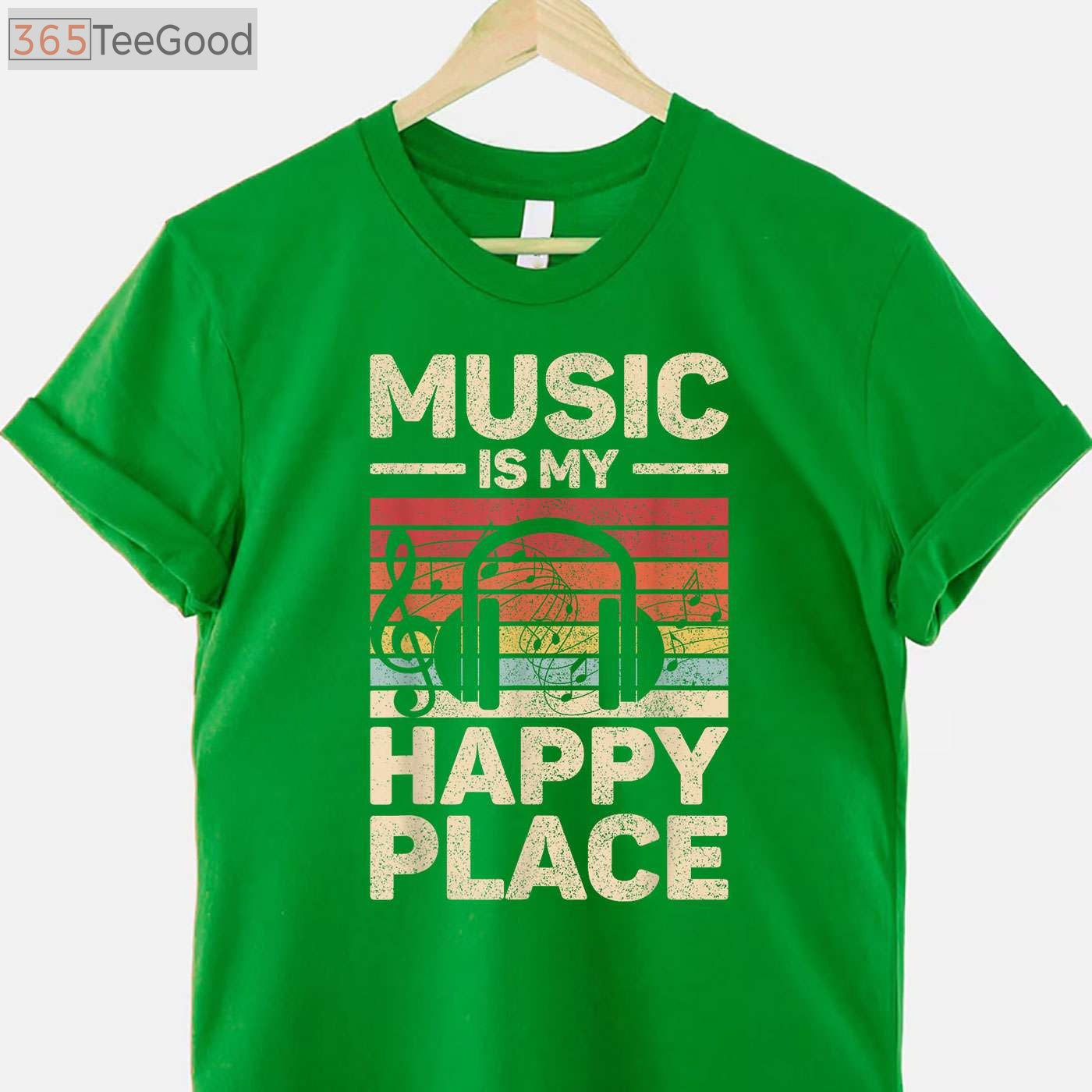 Music Is My Happy Place T-Shirt - EDM DJ & Musician Festival Outfit
