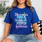 November Girl Sunshine Mixed With Hurricane T-Shirt - Sassy November Birthday Gift