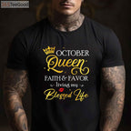 October Queen Birthday T-Shirt - This Queen Was Born In October Royal Apparel