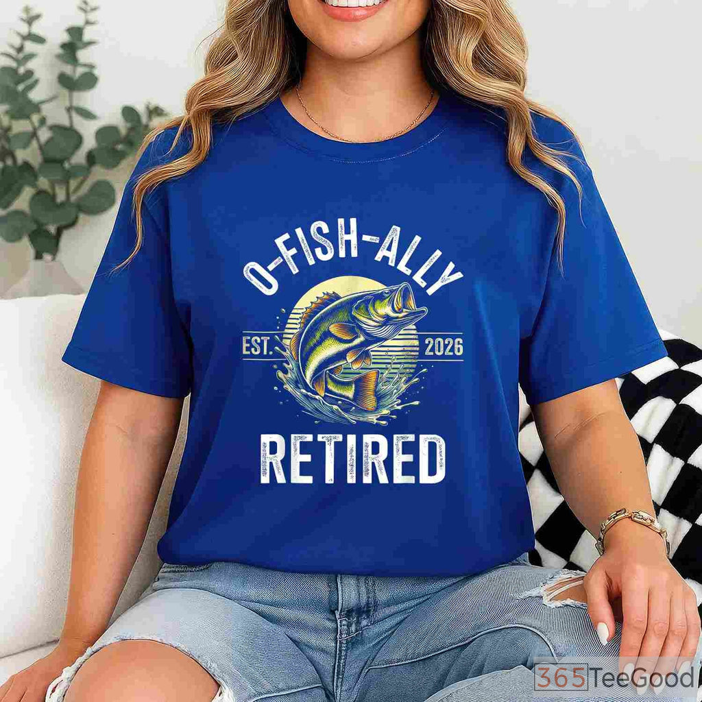 Official Retired 2026 Fishing Shirt, Funny Retirement Gift for Avid Fishermen