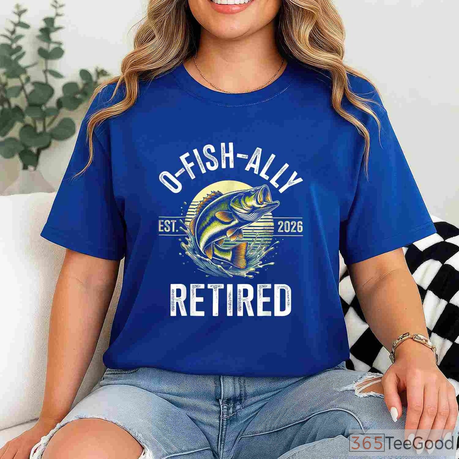 Official Retired 2026 Fishing Shirt, Funny Retirement Gift for Avid Fishermen