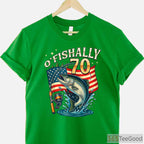 O'fishally 70 Years Old Fishing Shirt, Funny 70th Birthday Gift for Fishermen
