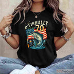 O'fishally 70 Years Old Fishing Shirt, Funny 70th Birthday Gift for Fishermen