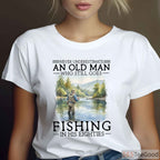 Old Man Fishing in His 80s Shirt - Inspirational Gift for Senior Fishermen