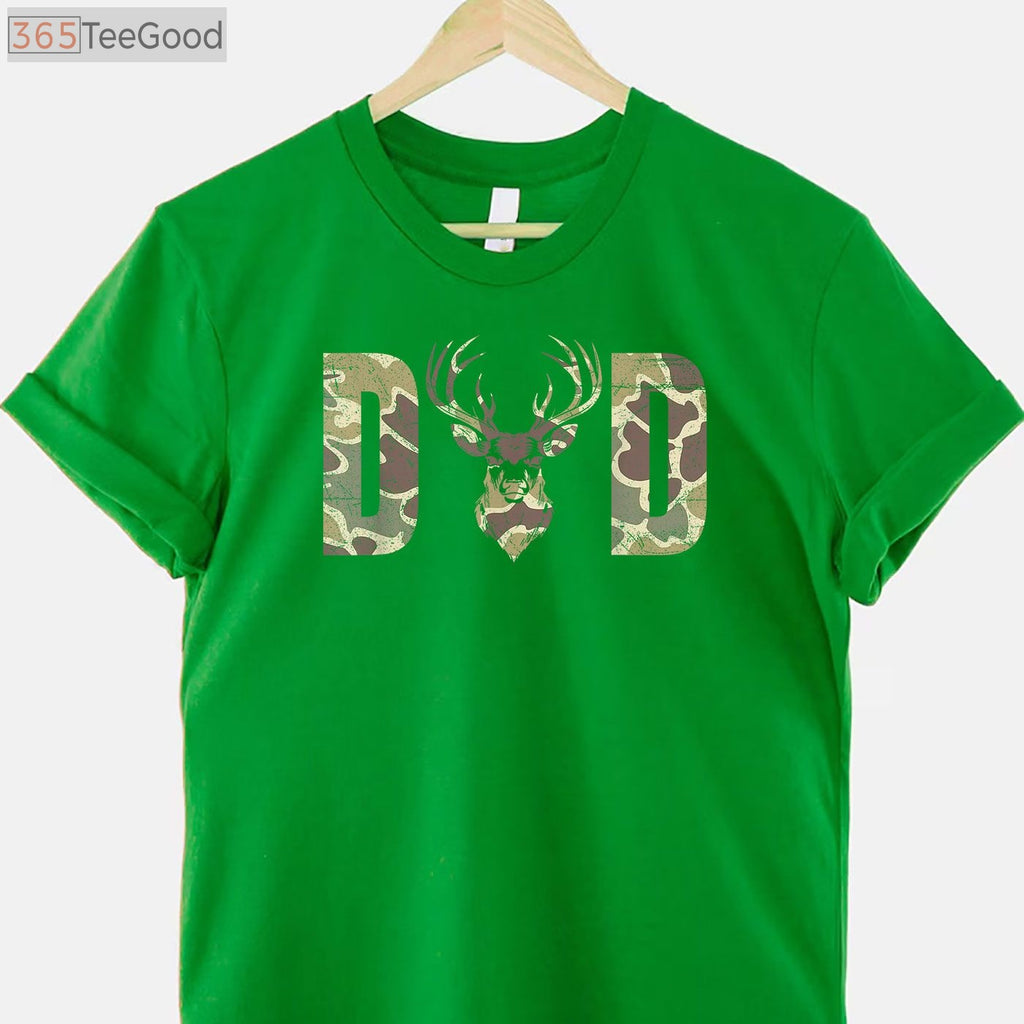 Old School Camo Dad Hunting Shirt, Vintage Pattern Deer Hunter Father's Day Gift