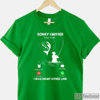 On My Other Line Mens Fishing Shirt - Funny Misplaced Call Angler Tee