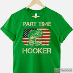 Part Time Hooker Funny Fishing T-Shirt - Hilarious Joke Tee for Lake Days