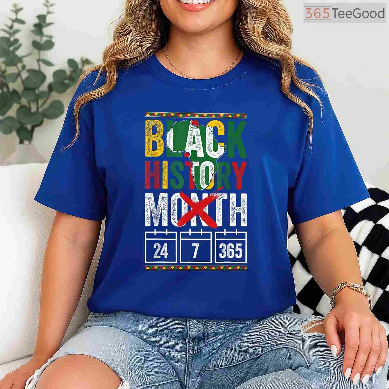 Patriotic African American T-Shirt Red Black Green Flag Pride Black History Month Shirt