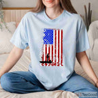 Patriotic American Flag Fishing Shirt, USA Fisherman Boat Gear for Men