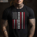 Patriotic Baseball 4th Of July T-Shirt - USA American Flag Sports Tee