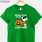 Peanuts Snoopy Cool Halloween Costume T-Shirt - Funny Joe Cool Pumpkin Tee
