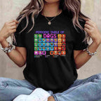 Periodic Table of Dogs Science Tee Funny Dog Lover T-Shirt for Adults Men Women Unisex