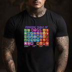 Periodic Table of Dogs Science Tee Funny Dog Lover T-Shirt for Adults Men Women Unisex