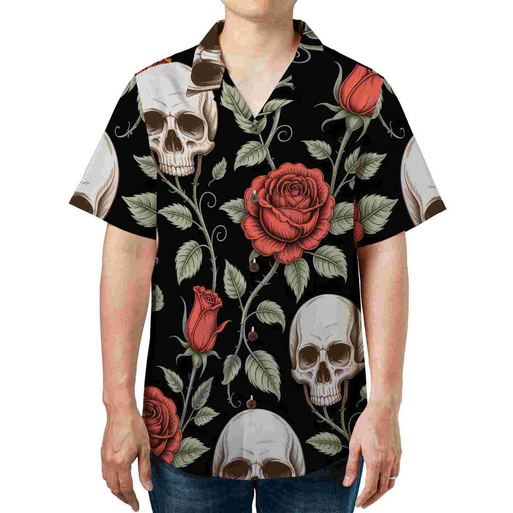 Pineapple and White Hibiscus Floral Seamless Hawaiian Tee Summer Vacation